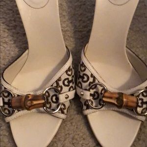 Gucci Aunthentic Horsebit Bamboo Sandals